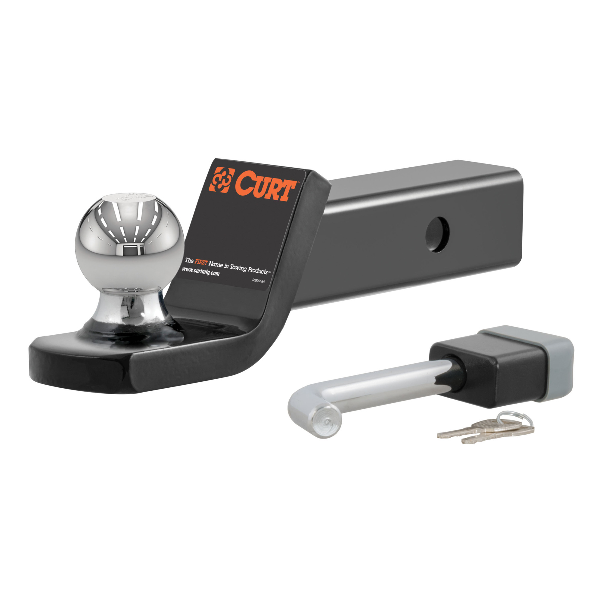 Curt Manufacturing, Towing Starter Kit w/ 2in. Ball (2in. Shank, 7500 lbs, 2in. Drop), Ball Diameter 2 in, Model# 45141